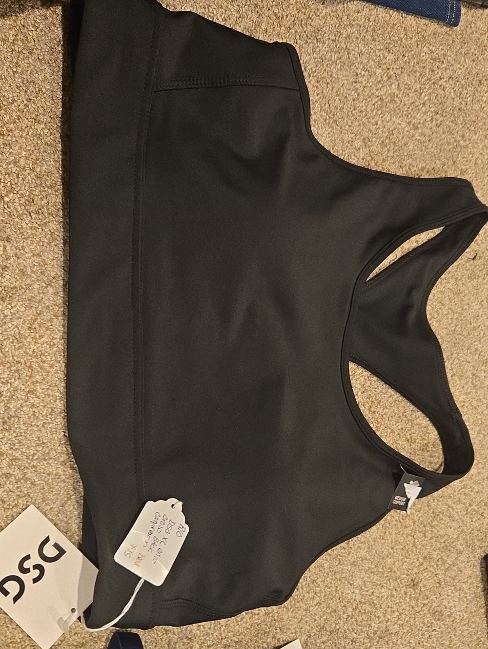 DSG Black Racerback Performance Sports Bra